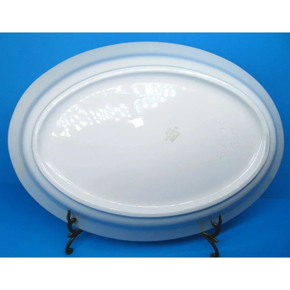Arabia Finland Vintage White 36 CM Oval Serving Platter Measures 14